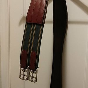 52 inch english brown leather girth